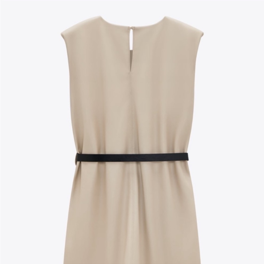 ZARA BLOGGERS FAV FAUX LEATHER DRES...SIZE L - Picture 2 of 4